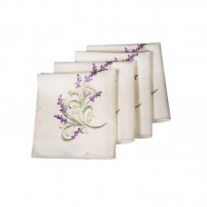 One Allium Way Brunon Lavender Lace Embroidered Cutwork Napkin ONAW3185